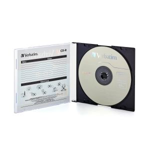 CD-R Verbatim, 700 MB, 52x, със защитно покритие, в тънка кутия