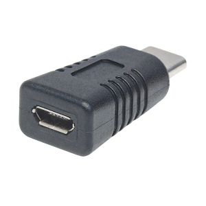 Адаптер Manhattan, micro USB-B към USB-C, 2 Ethernet порта