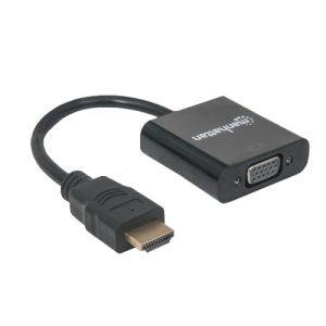 Адаптер Manhattan, HDMI към VGA, 2 Ethernet порта