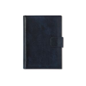 Календар-бележник Ниагара, с дати, A5, кожена подвързия, син