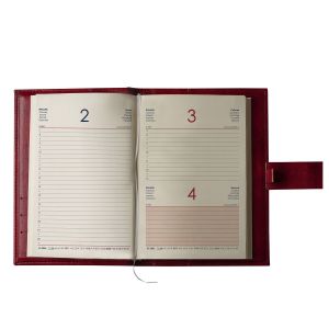 Календар-бележник Ниагара, с дати, A5, кожена подвързия, кафяв