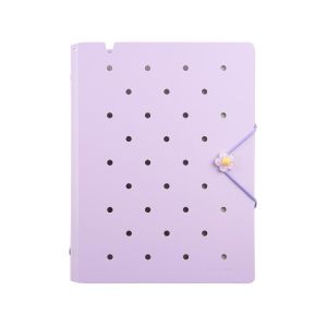 Sworld Тефтер ME, А5, с 6 ринга, ластик, бели листове, 40 листа, лилав