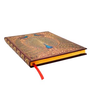 Paperblanks Тефтер Hafiz's Peacocks, Ultra, широки редове, твърда корица, 72 листа