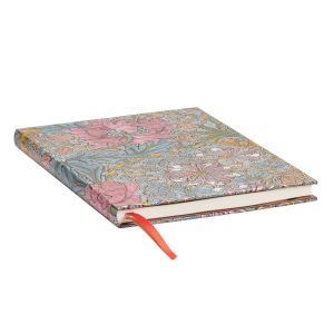 Paperblanks Планер Morris Pink, Ultra, хоризонтален, твърда корица, 80 листа, за 2025 година