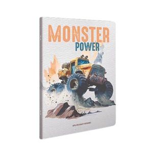 Gipta Тетрадка Monster, A4, бяла хартия, на квадратчета, картонена корица, 60 листа
