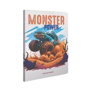 Gipta Тетрадка Monster, A4, бяла хартия, на квадратчета, картонена корица, 60 листа