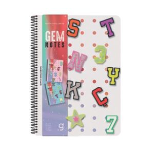 Gipta Тетрадка Gem Notes, A4, бяла хартия, широки редове, PP корица, със спирала, 80 листа