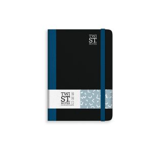 Gipta Тетрадка Twist, 17 х 24 cm, кремава хартия, на точки, твърда корица, с ластик, 120 листа