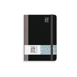 Gipta Тетрадка Twist, 17 х 24 cm, кремава хартия, на точки, твърда корица, с ластик, 120 листа