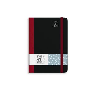 Gipta Тетрадка Twist, 17 х 24 cm, кремава хартия, на точки, твърда корица, с ластик, 120 листа