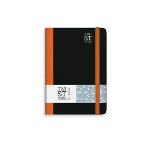 Gipta Тетрадка Twist, 17 х 24 cm, кремава хартия, на точки, твърда корица, с ластик, 120 листа