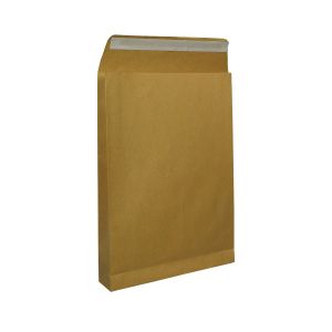 Top Office Плик, B4, 250 x 353 mm, хартиен, с разширение, със самозалепваща лента, кафяв, 250 броя