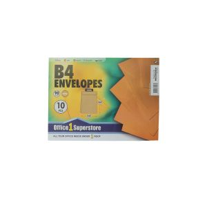 Top Office Плик, B4, 250 x 353 mm, хартиен, с разширение, със самозалепваща лента, кафяв, 250 броя