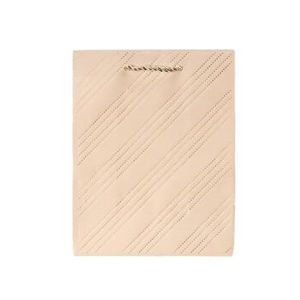 Подаръчна торбичка, имитация на шев, 18 х 23 х 10 cm, бежова