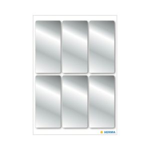 Herma Самозалепващи се етикети, 26 х 54 mm, сребристи, 18 броя