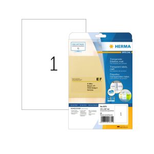 Herma Самозалепващи се етикети, A4, полиестерни, 210 х 297 mm, 25 листа