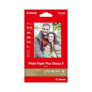 Canon Фото хартия Plus Glossy PP-201, 265 g/m2, 10 х 15 cm, 100 листа