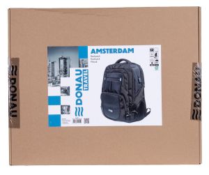 Раница за лаптоп 17" Donau Travel Amsterdam, черна