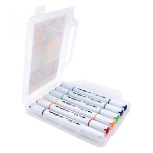 Маркери Spree акрилни двуцветни триъгълни, 12 цвята