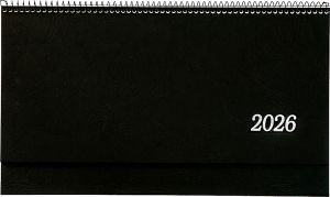 Настолен Календар-бележник КН11 черен/червен, 2026, структ, черен