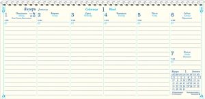 Настолен календар-бележник КН13 тсин/свсин, 2026, бял