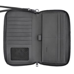 Hugo Boss Портфейл за пътуване Saffiano, сив