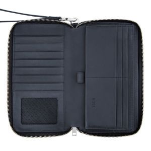 Hugo Boss Портфейл за пътуване Classic Grained, тъмносин