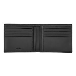 Hugo Boss Портфейл Saffiano Double B, черен
