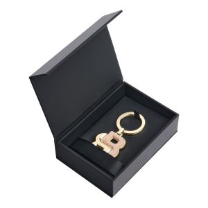 Hugo Boss Ключодържател Double B, розово-златист