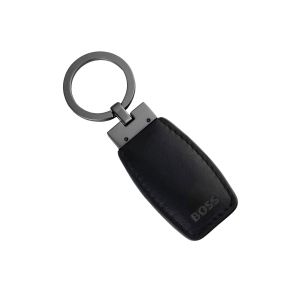 Hugo Boss Ключодържател Double B, черно-сив