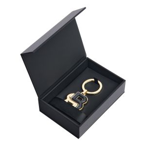 Hugo Boss Ключодържател Double B, черно-златист