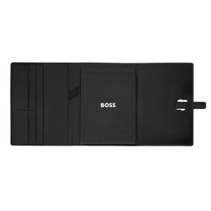 Hugo Boss Конферентна папка Double B, A5, черно-златиста