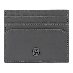 Hugo Boss Калъф за карти Saffiano, с 6 отделения, сив