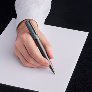 Hugo Boss Химикалка Arche Monogram, тъмносива