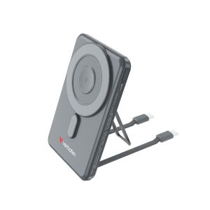 Външна батерия Verbatim Charge n'Go, 5000 mAh, с 2 кабела, USB Type-C, сива