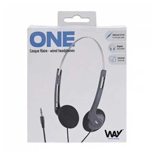 Слушалки TNB Way One, стерео, 3 mm жак, черни, 1.1 m