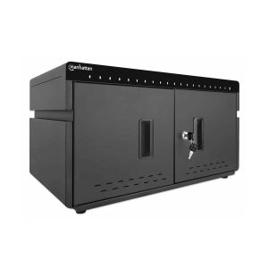 Шкаф за зареждане на смартфони Manhattan, таблети и USB устройства, 360W, до 20 броя