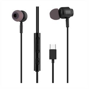 Слушалки TNB C-Buds, с тапи, USB Type C, 95 dB, максимална мощност 60 mW, 1.2 m кабел, черни