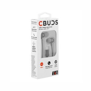 Слушалки TNB C-Buds, с тапи, USB Type C, 95 dB, максимална мощност 60 mW, 1.2 m кабел, черни