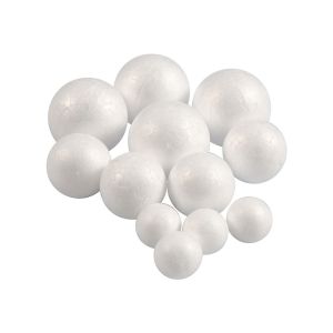 Creativ Company Топки, полистиренови, бели, 12 броя
