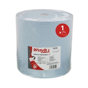 Кърпи за почистване Kimberly-Clark WypAll L30 7426, на ролка, 38 х 37 cm, 670 къса, сини