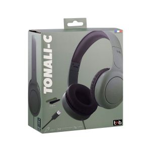 Слушалки TNB Tonality, с кабел 1.2 m, USB Type-C, 105 dB, зелени