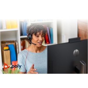 Слушалки HP Poly Blackwire 5220, 3.5 mm жак и USB Type-C/Type-A адаптер