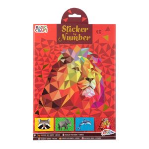Moxy Стикери за лепене по номера, А4, 4 листа, асорти, опаковка 48