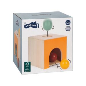 Small Foot Кутия Монтесори, дървена, с цветни топчета