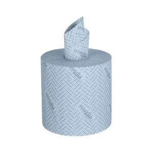 Кърпи за почистване Kimberly-Clark WypAll L20 7302 Centrefeed, на ролка, 38 х 18.3 cm, 380 къса, сини, 6 броя