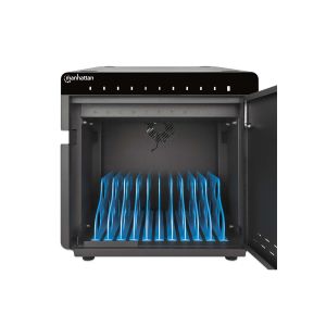 Manhattan Шкаф за зареждане на смартфони, таблети и USB устройства, 180W, до 10 броя