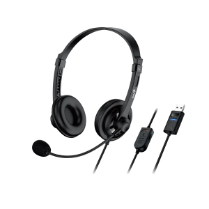Genius Слушалки HS-230U, с кабел и микрофон, USB Type-A