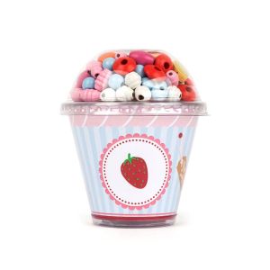 Small Foot Мъниста за нанизване, във форма за кексчета, 9 броя в дисплей