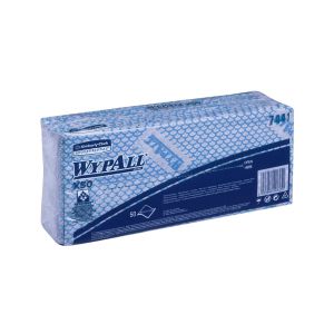 Кърпа Kimberly-Clark WypAll X50 7441, 41.8 х 24.7 cm, синя, 50 броя